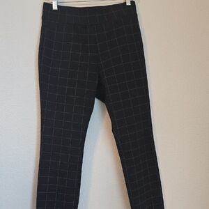 Ann Taylor Factory Black Checkered Leggings